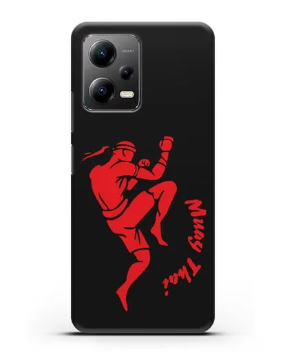 Чехол с рисунком тайбоксера силиконовый для Xiaomi Poco X5