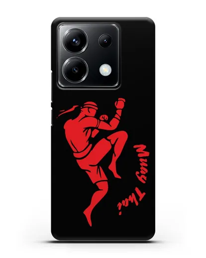 Чехол с рисунком тайбоксера силиконовый для Xiaomi Poco X6