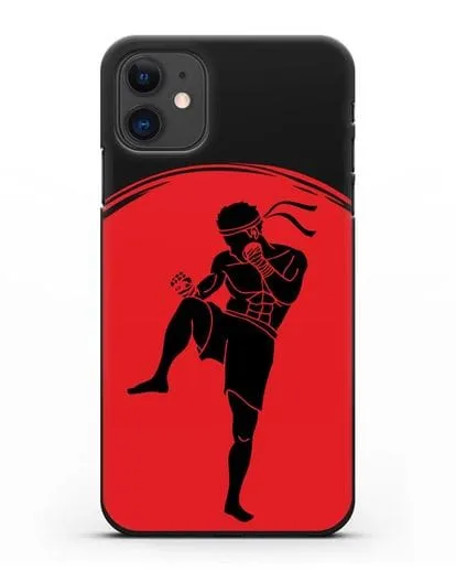 Чехол с изображением бойцом Муай-тай силиконовый для iPhone 11