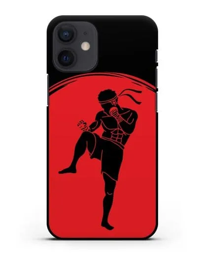 Чехол с изображением бойцом Муай-тай силиконовый для iPhone 12 mini