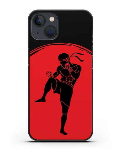 Чехол с изображением бойцом Муай-тай силиконовый для iPhone 13 Mini