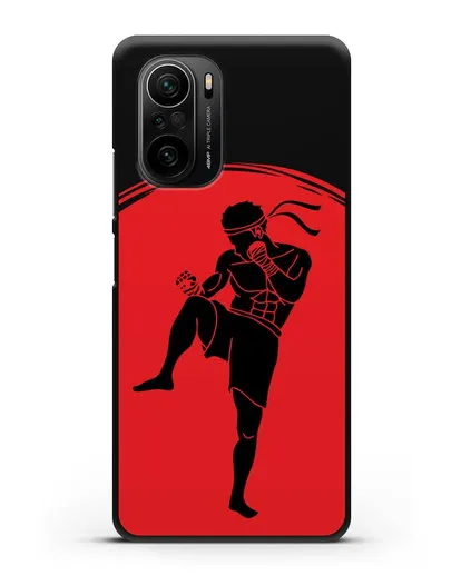 Чехол с изображением бойцом Муай-тай силиконовый для Xiaomi Poco F3