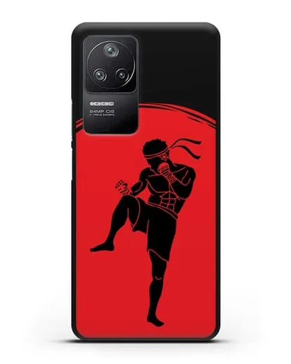 Чехол с изображением бойцом Муай-тай силиконовый для Xiaomi Poco F4