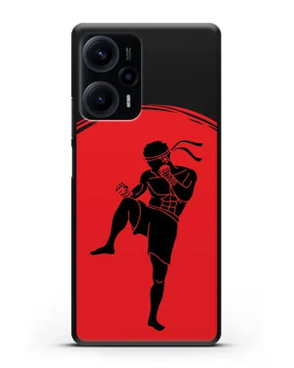 Чехол с изображением бойцом Муай-тай силиконовый для Xiaomi Poco F5