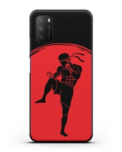 Чехол с изображением бойцом Муай-тай силиконовый для Xiaomi Poco M3