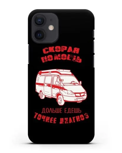 Чехол с картинкой Скорая помощь. Дольше едешь точнее диагноз силиконовый для iPhone 12 mini