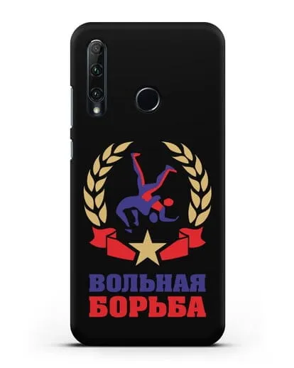 Чехол с логотипом и надписью Вольная борьба силиконовый для Honor 20e