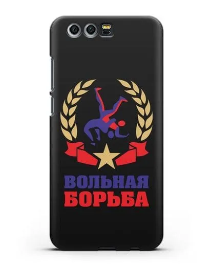 Чехол с логотипом и надписью Вольная борьба силиконовый для Honor 9