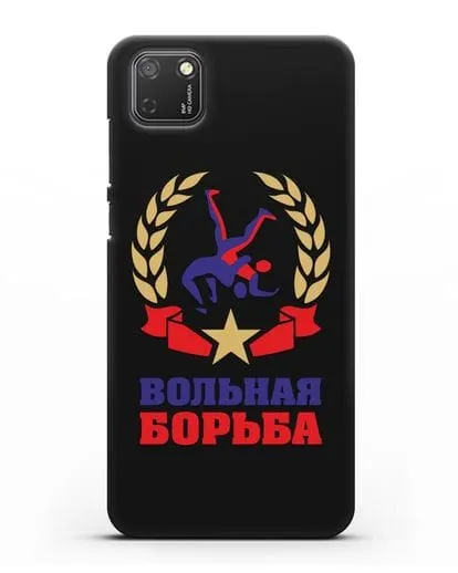 Чехол с логотипом и надписью Вольная борьба силиконовый для Honor 9S