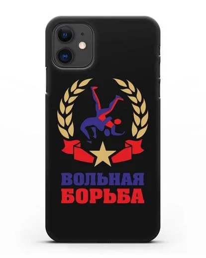 Чехол с логотипом и надписью Вольная борьба силиконовый для iPhone 11