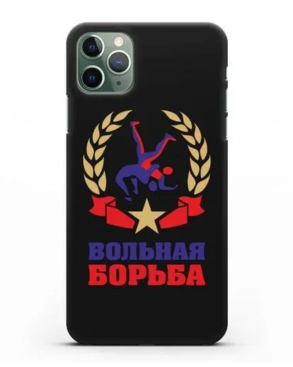 Чехол с логотипом и надписью Вольная борьба силиконовый для iPhone 11 Pro