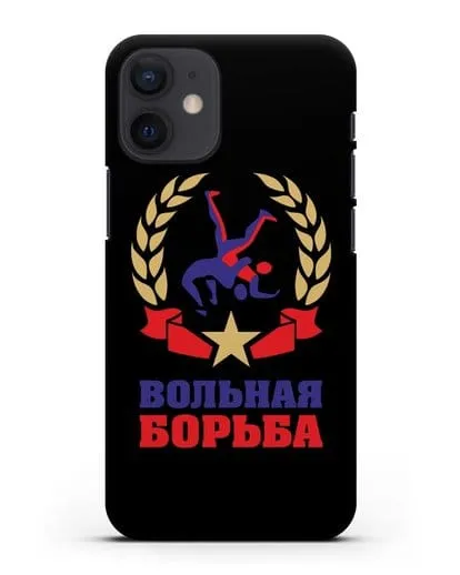Чехол с логотипом и надписью Вольная борьба силиконовый для iPhone 12 mini