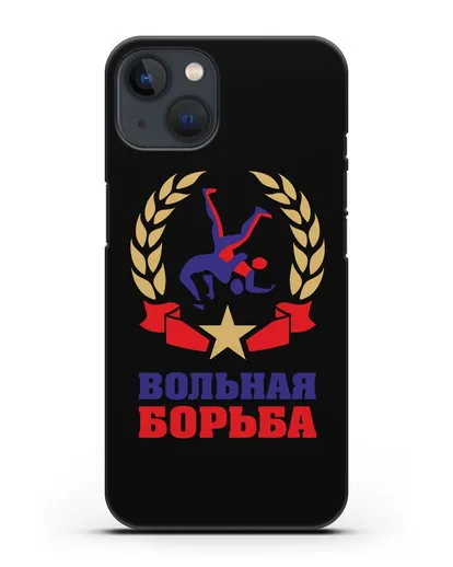 Чехол с логотипом и надписью Вольная борьба силиконовый для iPhone 13 Mini