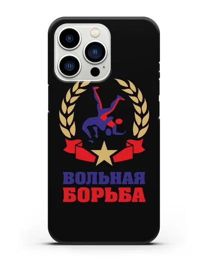 Чехол с логотипом и надписью Вольная борьба силиконовый для iPhone 13 Pro