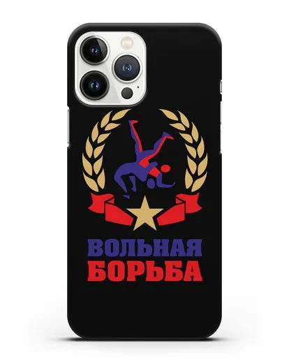 Чехол с логотипом и надписью Вольная борьба силиконовый для iPhone 13 Pro Max