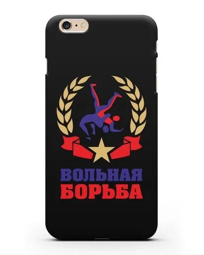 Чехол с логотипом и надписью Вольная борьба силиконовый для iPhone 6s Plus