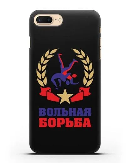 Чехол с логотипом и надписью Вольная борьба силиконовый для iPhone 8 Plus