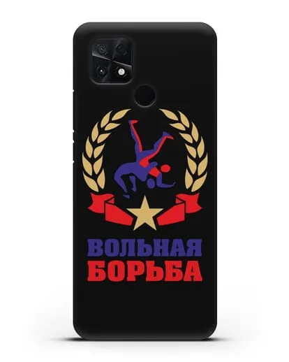 Чехол с логотипом и надписью Вольная борьба силиконовый для Xiaomi Poco C40