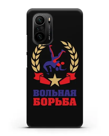 Чехол с логотипом и надписью Вольная борьба силиконовый для Xiaomi Poco F3 Pro