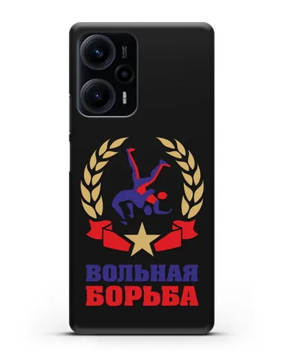 Чехол с логотипом и надписью Вольная борьба силиконовый для Xiaomi Poco F5