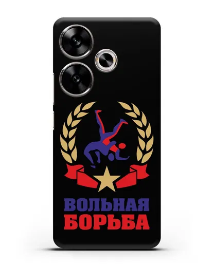 Чехол с логотипом и надписью Вольная борьба силиконовый для Xiaomi Poco F6