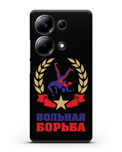Чехол с логотипом и надписью Вольная борьба силиконовый для Xiaomi Poco M6 Pro