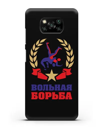 Чехол с логотипом и надписью Вольная борьба силиконовый для Xiaomi Poco X3 Pro