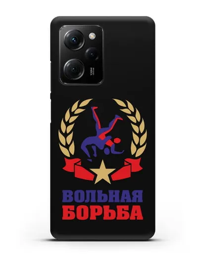 Чехол с логотипом и надписью Вольная борьба силиконовый для Xiaomi Poco X5 Pro