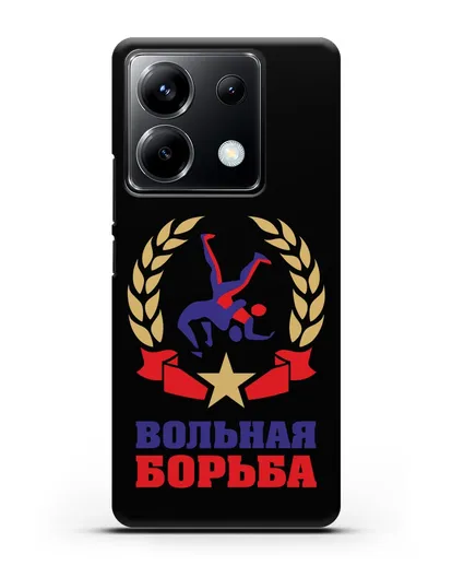 Чехол с логотипом и надписью Вольная борьба силиконовый для Xiaomi Poco X6