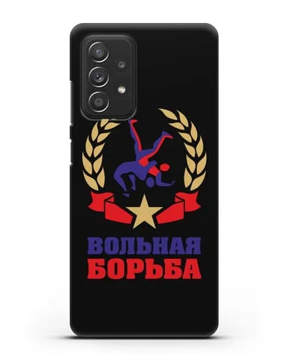 Чехол с логотипом и надписью Вольная борьба силиконовый для Samsung Galaxy A53