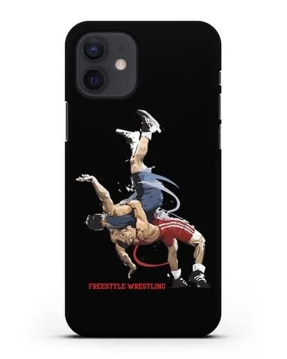Чехол с изображением борцов вольного стиля силиконовый для iPhone 12