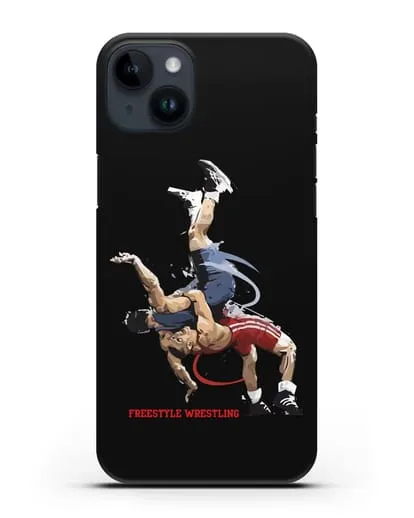 Чехол с изображением борцов вольного стиля силиконовый для iPhone 14 Plus