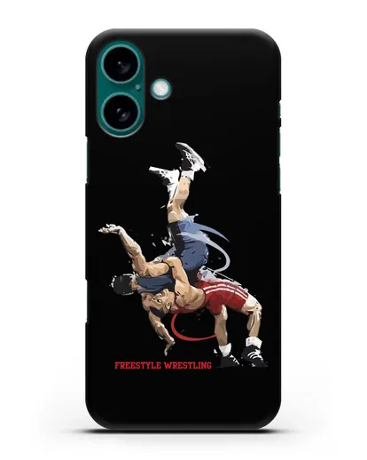 Чехол с изображением борцов вольного стиля силиконовый для iPhone 16 Plus