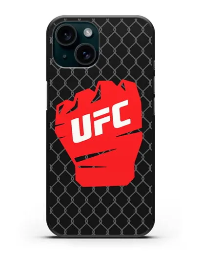 Чехол с изображенем UFC Перчатка силиконовый для iPhone 15