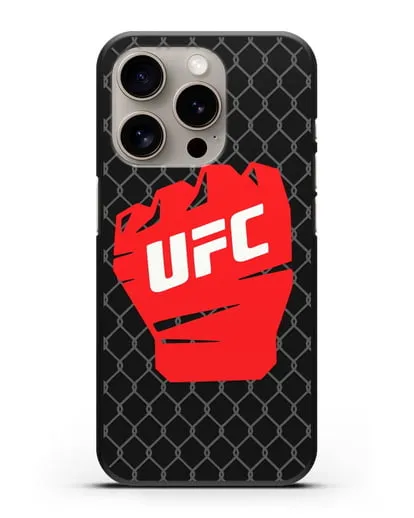 Чехол с изображенем UFC Перчатка силиконовый для iPhone 15 Pro