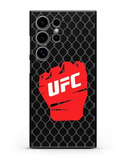 Чехол с изображенем UFC Перчатка силиконовый для Samsung Galaxy S24 Ultra