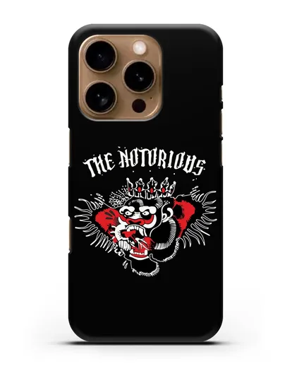 Чехол с логотипом The Notorious силиконовый для iPhone 16 Pro