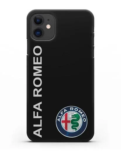 Чехол с надписью Alfa Romeo и логотипом силиконовый для iPhone 11
