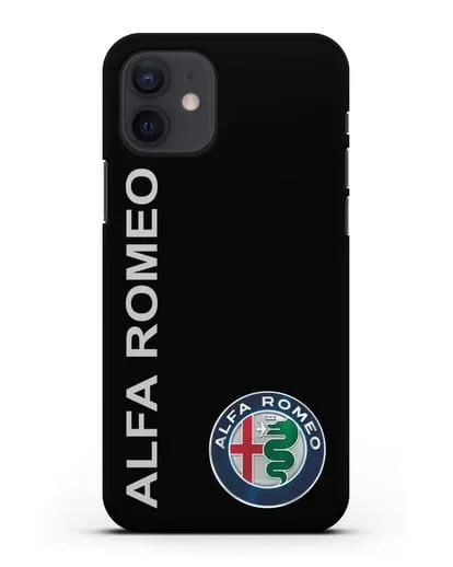 Чехол с надписью Alfa Romeo и логотипом силиконовый для iPhone 12