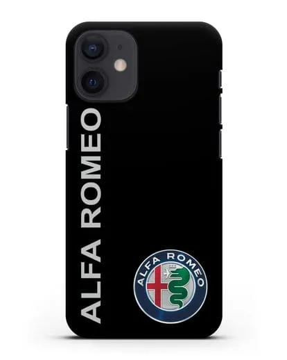 Чехол с надписью Alfa Romeo и логотипом силиконовый для iPhone 12 mini