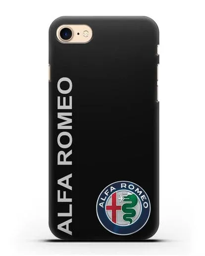 Чехол с надписью Alfa Romeo и логотипом силиконовый для iPhone 7