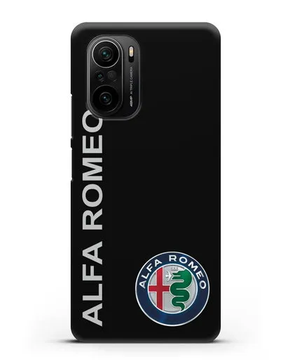 Чехол с надписью Alfa Romeo и логотипом силиконовый для Xiaomi Poco F3