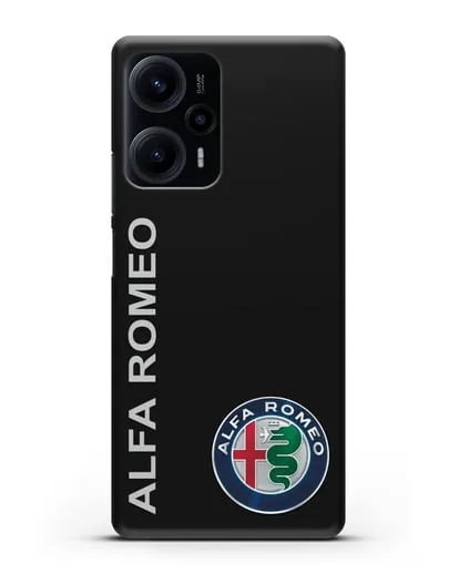 Чехол с надписью Alfa Romeo и логотипом силиконовый для Xiaomi Poco F5