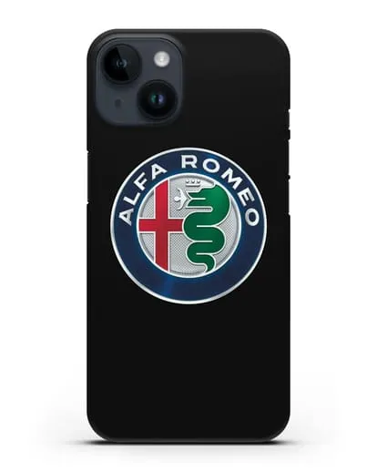 Чехол с логотипом Alfa Romeo силиконовый для iPhone 14