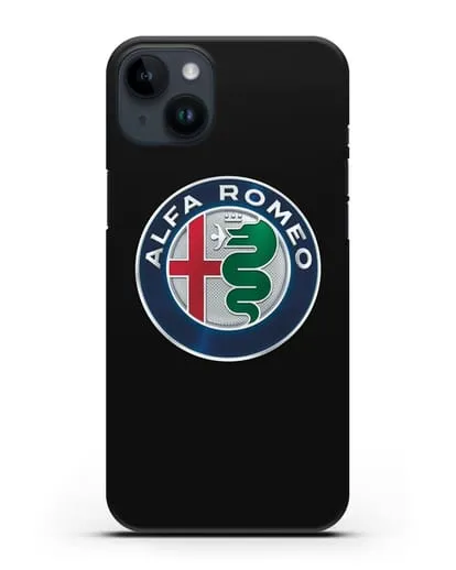 Чехол с логотипом Alfa Romeo силиконовый для iPhone 14 Plus