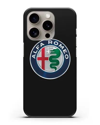 Чехол с логотипом Alfa Romeo силиконовый для iPhone 15 Pro