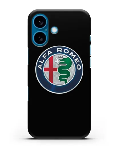 Чехол с логотипом Alfa Romeo силиконовый для iPhone 16