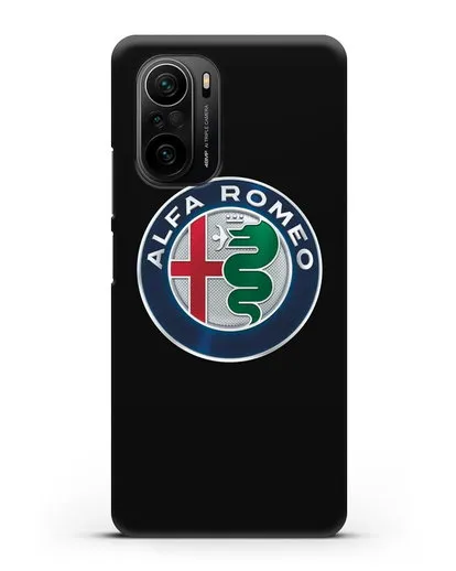Чехол с логотипом Alfa Romeo силиконовый для Xiaomi Poco F3 Pro