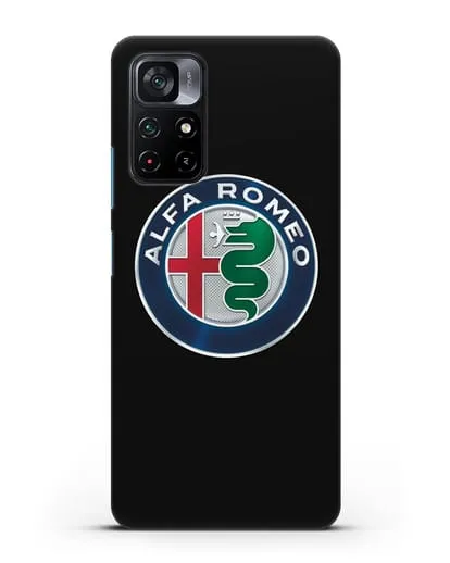 Чехол с логотипом Alfa Romeo силиконовый для Xiaomi Poco M4 Pro 5G