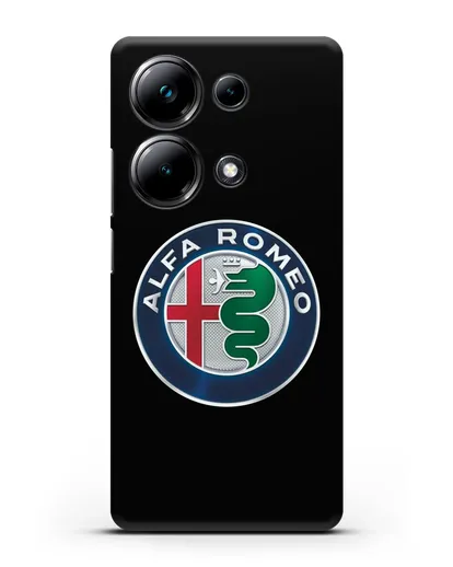 Чехол с логотипом Alfa Romeo силиконовый для Xiaomi Poco M6 Pro